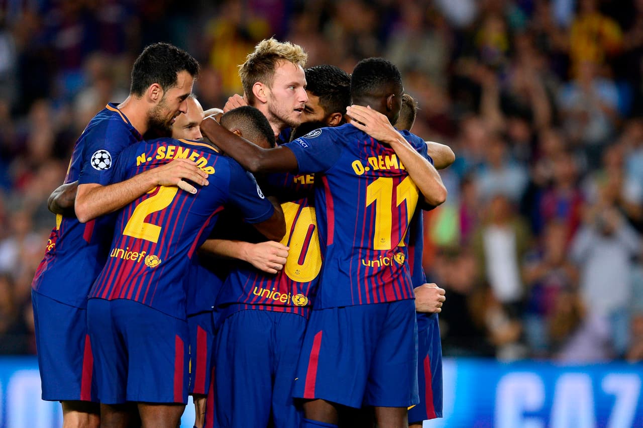 Barcelona ganó 3-0 y demostró superioridad en el comienzo del grupo D, que completan Olympiacos y Sporting de Lisboa, con triunfo 1-3 para los portugueses.