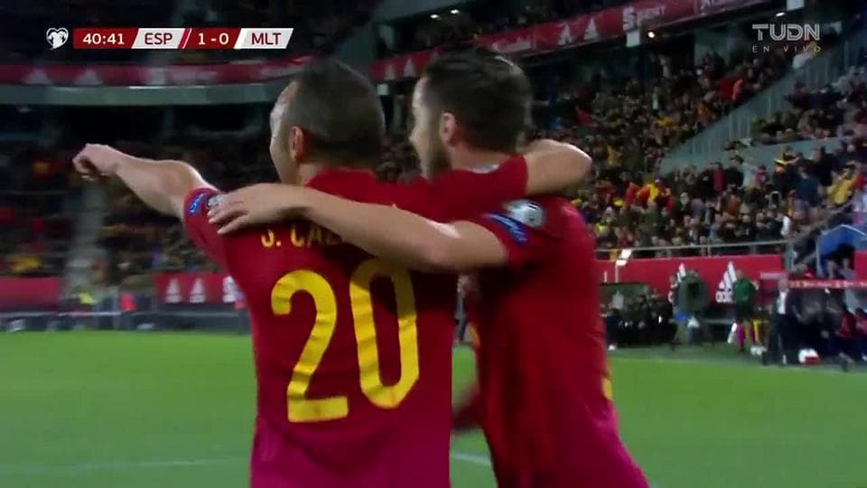¡GOOOL! Santi Cazorla anota para Spain