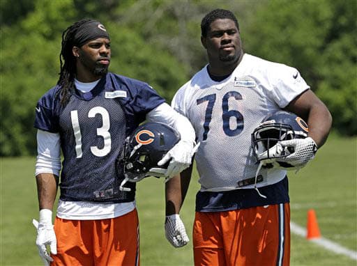 ¡Novatos a la vista! WR Kevin White y el DT Eddie Goldman (AP-NFL).