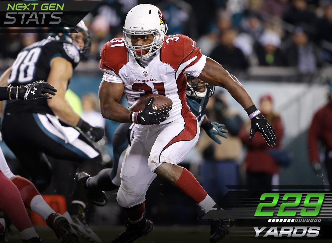 10.- Johnson consiguiendo yardas: En el gran juego de David Johnson solo recorrió 2.93 yardas por yarda ganado desde la línea de golpeo (229 yardas). El corredor logró todo esto sin la gran velocidad de muchos de sus touchdowns al principio de la temporada. Johnson superó las 17.00 millas por hora en solo una ocasión de las 33 veces que tocó el balón.