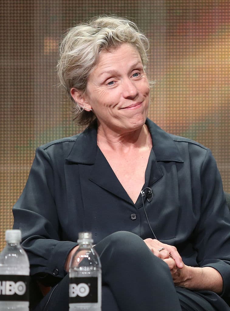 BEVERLY HILLS, CA - JULY 10: Executive producer/Actress Frances McDormand speaks onstage at the "Olive Kitteridge" panel during the HBO portion of the 2014 Summer Television Critics Association at The Beverly Hilton Hotel on July 10, 2014 in Beverly Hills, California. (Photo by Frederick M. Brown/Getty Images)