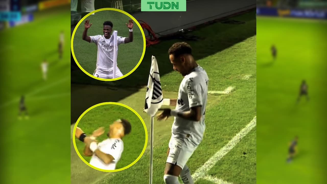Neymar festeja a lo Vinícius Júnior y finge agresión de forma pésima
