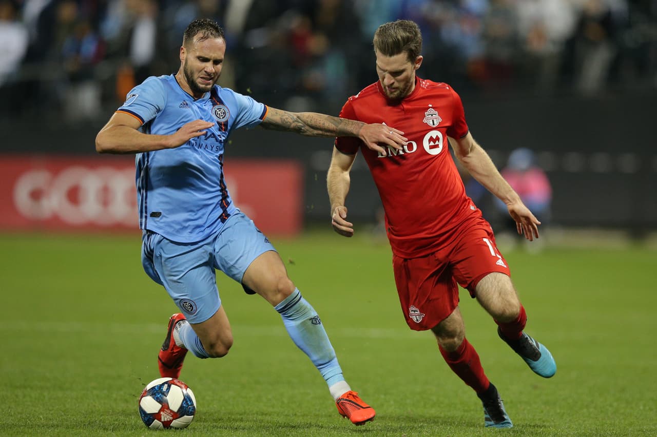 New York City FC ante Toronto FC, en una eliminatoria de los Playoffs de la temporada 2019.