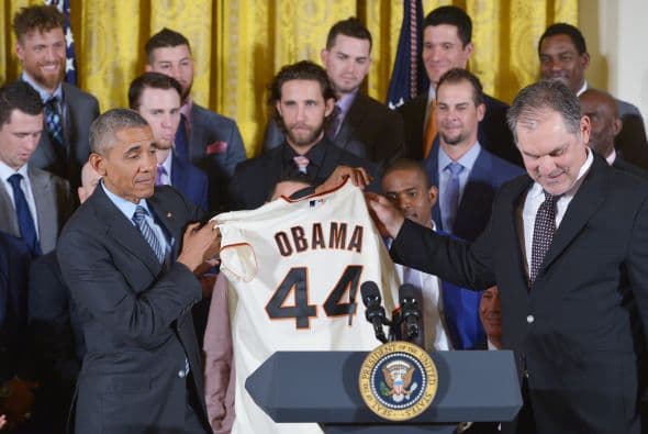Obama recibió al equipo en la Casa Blanca por tercera vez en cinco años.