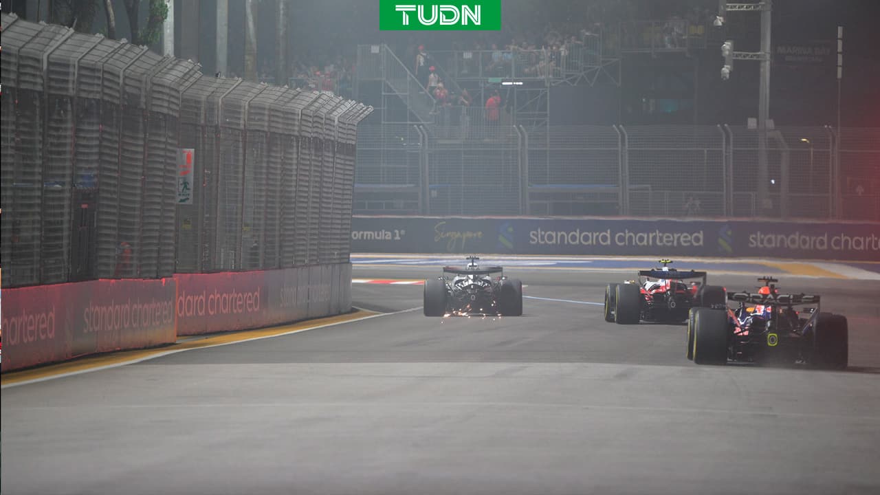 Pérez sufre choque de cara al GP de Singapur en la F1