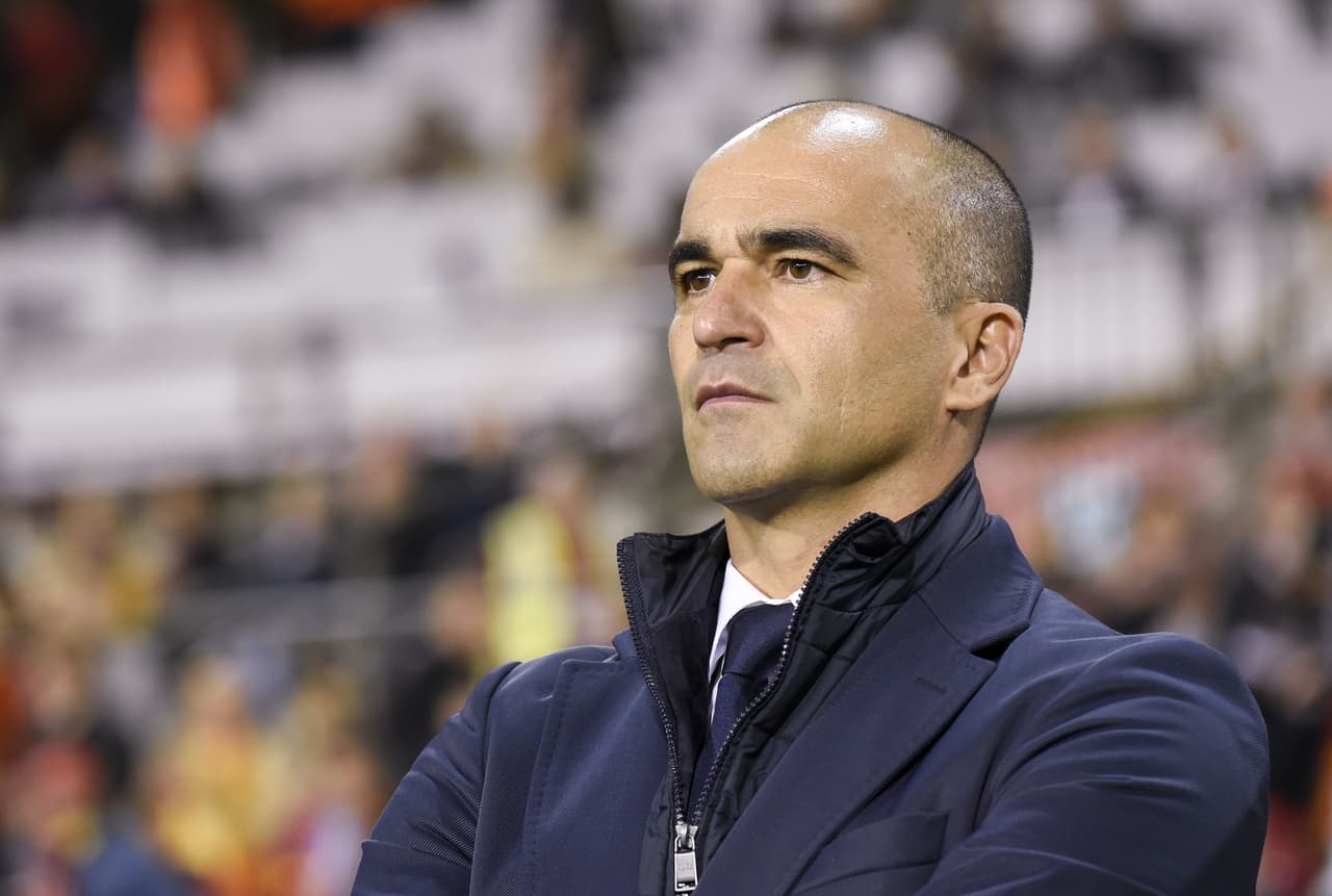 Belgium's head coach Roberto Martinez looks on during the FIFA World Cup 2018 qualification football match between Belgium and Cyprus, at the King Baudouin Stadium, on October 10, 2017 in Brussels. / AFP PHOTO / JOHN THYS (Photo credit should read JOHN THYS/AFP/Getty Images)
