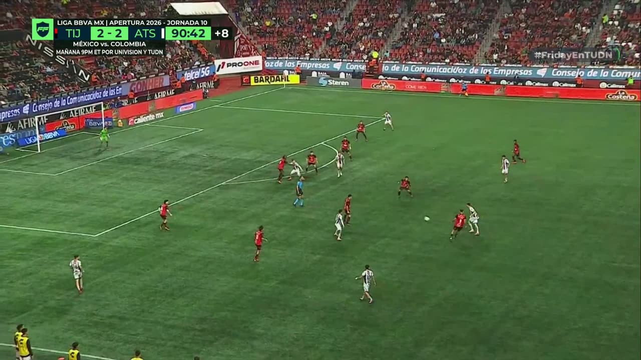 ¡GOL!  anota para Atlas. Florián Monzón