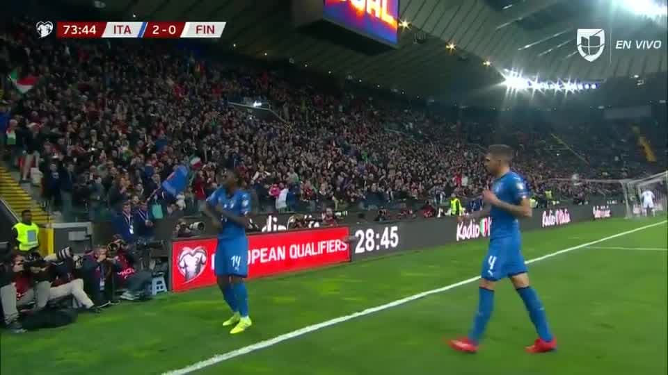 ¡‘Lion’ Kean! Gran definición de Moise para encaminar la victoria de Italia ante Finlandia