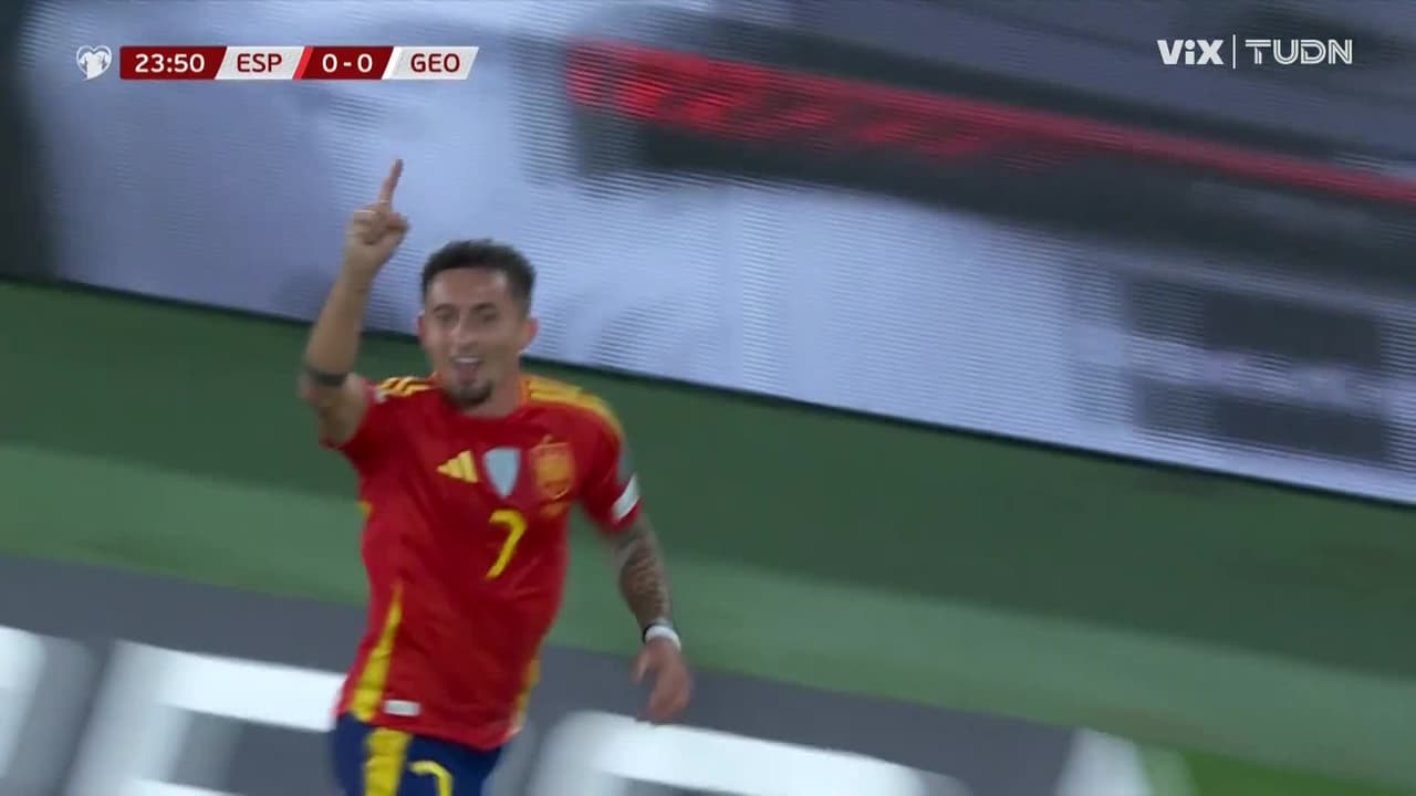 ¡Gol de España! Pino adelanta a la 'Furia' ante Georgia en Eliminatorias