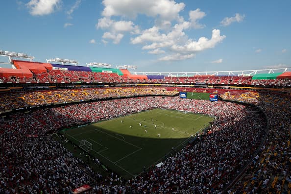 Espléndido. Así lució el FedEx Field para el encuentro entre Real Madrid y Juventus.