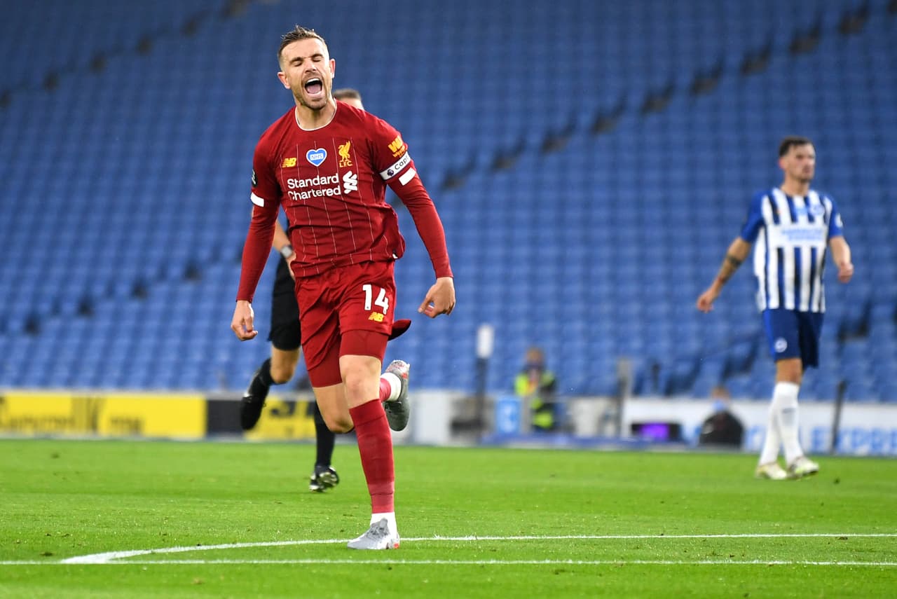 Jordan Henderson del Liverpool como centrocampista.