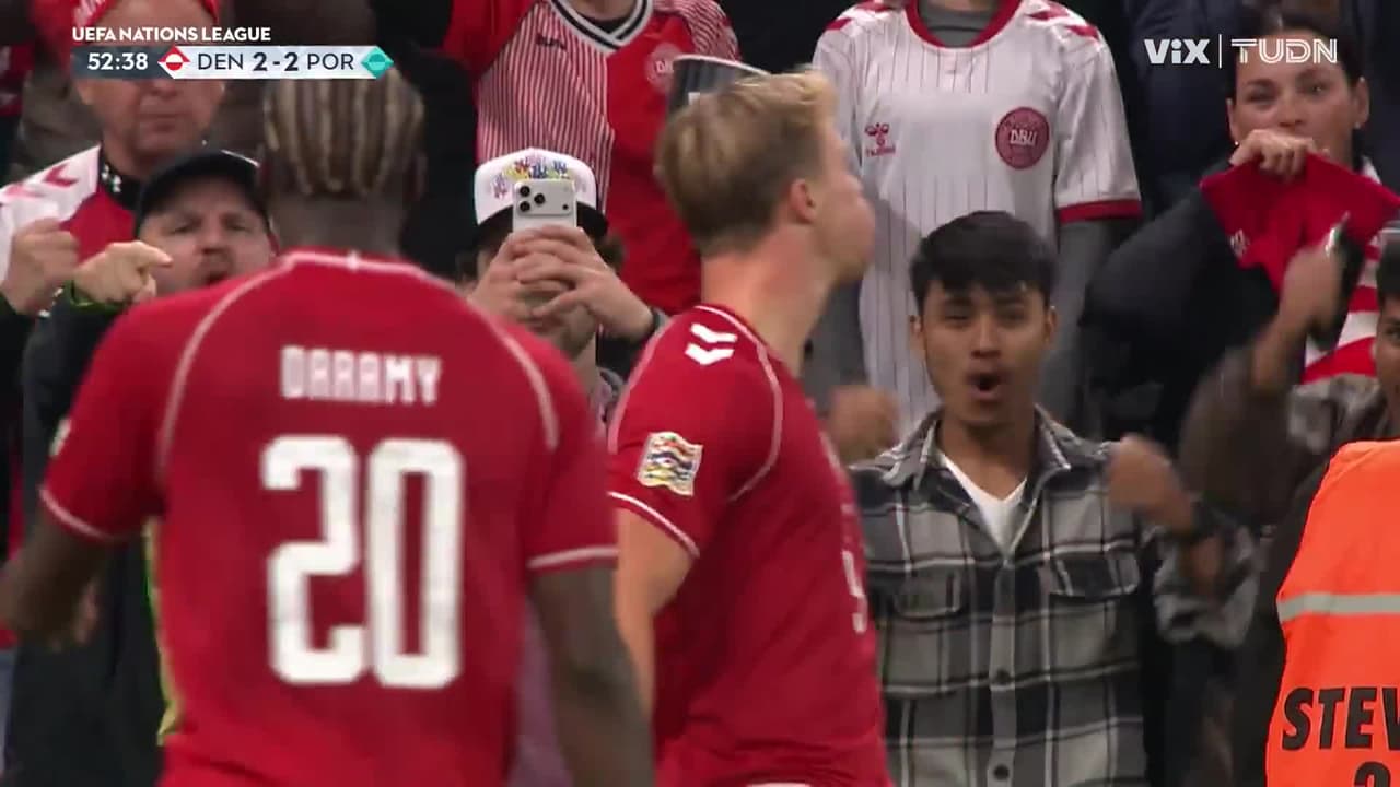 ¡Golazo de Dinamarca! Højlund empata ante Portugal y festeja a lo Cristiano Ronaldo