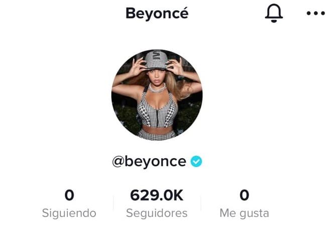 El identificador de Beyonce ya está disponible y cuenta con más de 629,000 seguidores.