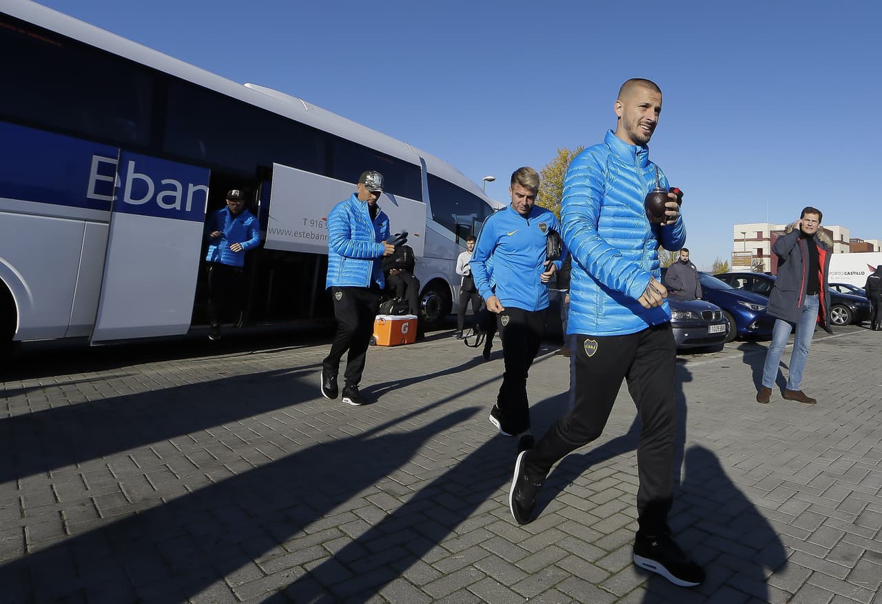 Este ha sido su primer entrenamiento en España de cara a la final de la Copa Libertadores del domingo en el Santiago Bernabéu, donde se medirán a River Plate.
