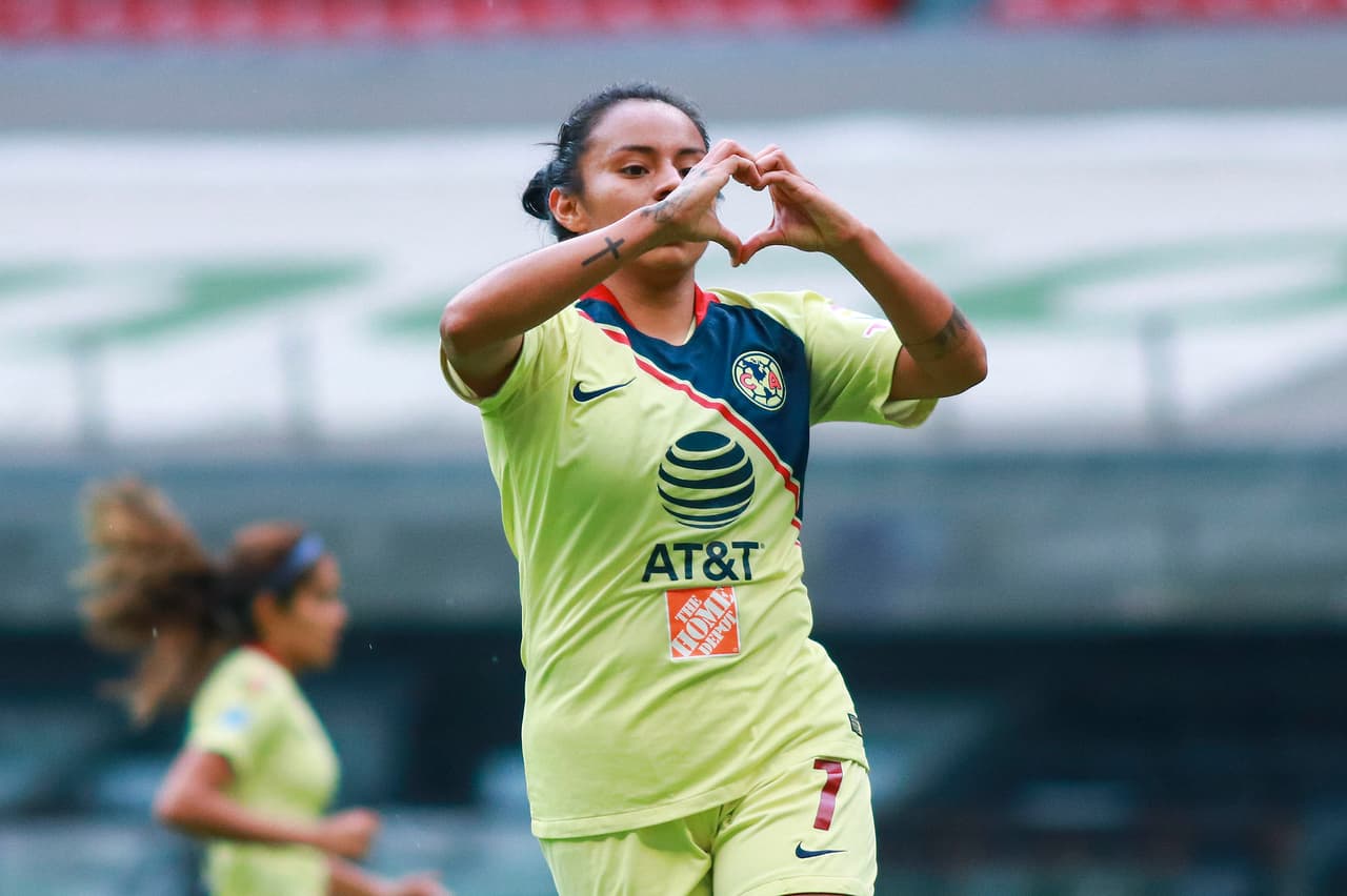 Dayana Cazares logró empatar al minuto 41', fue el 1-1 del América que aún necesitaba dos goles más.