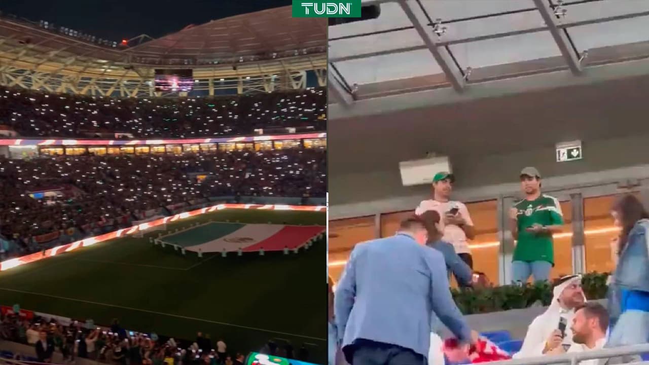 Checo Pérez presencia el debut de México en el Mundial Qatar 2022