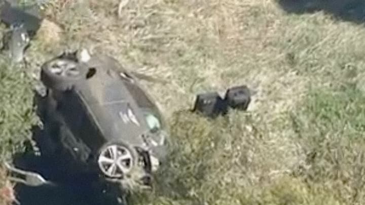 Tiger Woods sufrió aparatoso accidente y fue hospitalizado