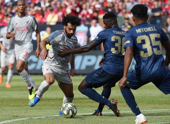 Mohamed Salah se muestra impetuoso en la pretemporada con el Liverpool.