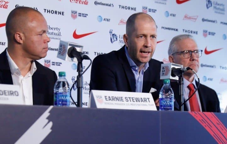 Gregg Berhalter, durante su presentación como seleccionador de Estados Unidos.