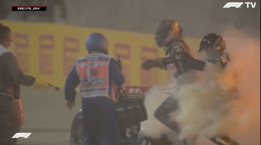 Romain Grosjean en el GP de Bahrein