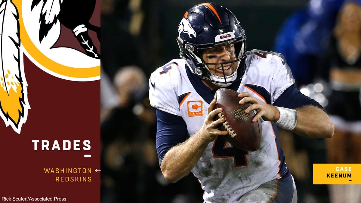 Case Keenum apenas jugó una temporada con los Denver Broncos en 2018 y ahora jugará de nuevo en la NFC con los Redskins tras su paso por Minnesota.