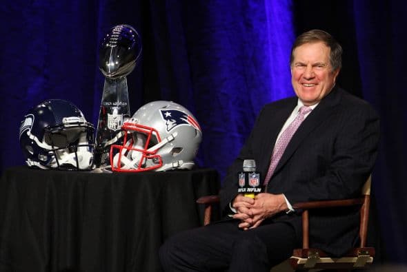 A diferencia de otras conferencias, Belichick se vio relajado y contesttodas las preguntas Foto; (Mario Castillo).