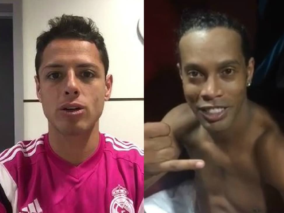 Blanco publicó dos videos de los futbolistas.