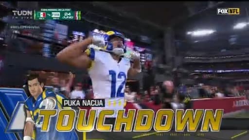¡Segundo touchdown de Puka Nacua! Los Rams aplastan a Cardinals