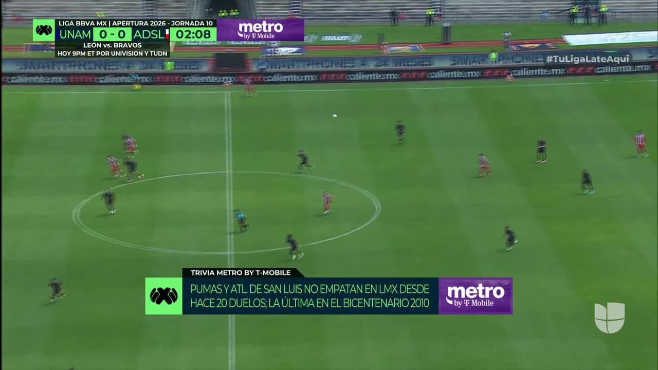 Arranca el partido y la pelota está en juego.