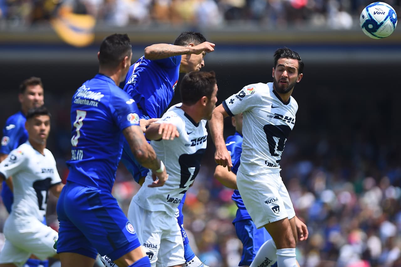 Pumas y Cruz Azul han empatado en tres ocasiones.