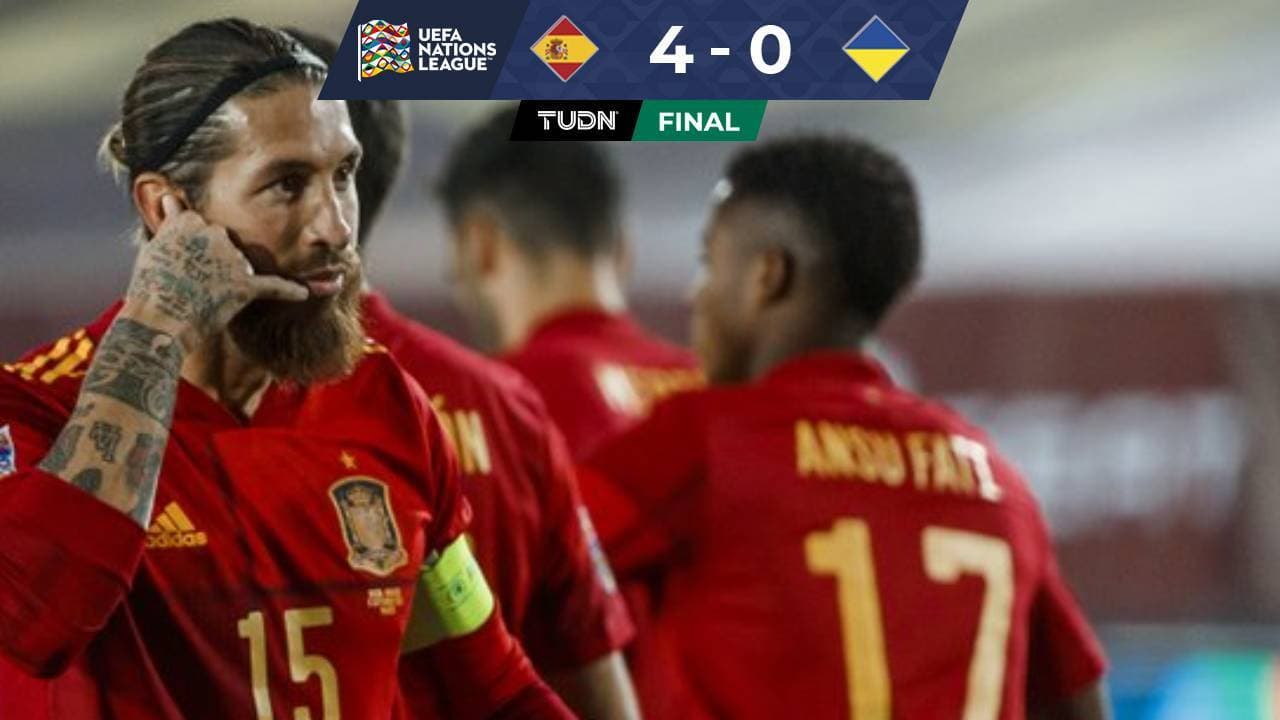 España no tiene piedad de Ucrania y la golea, con todo y anotación de Ansu Fati