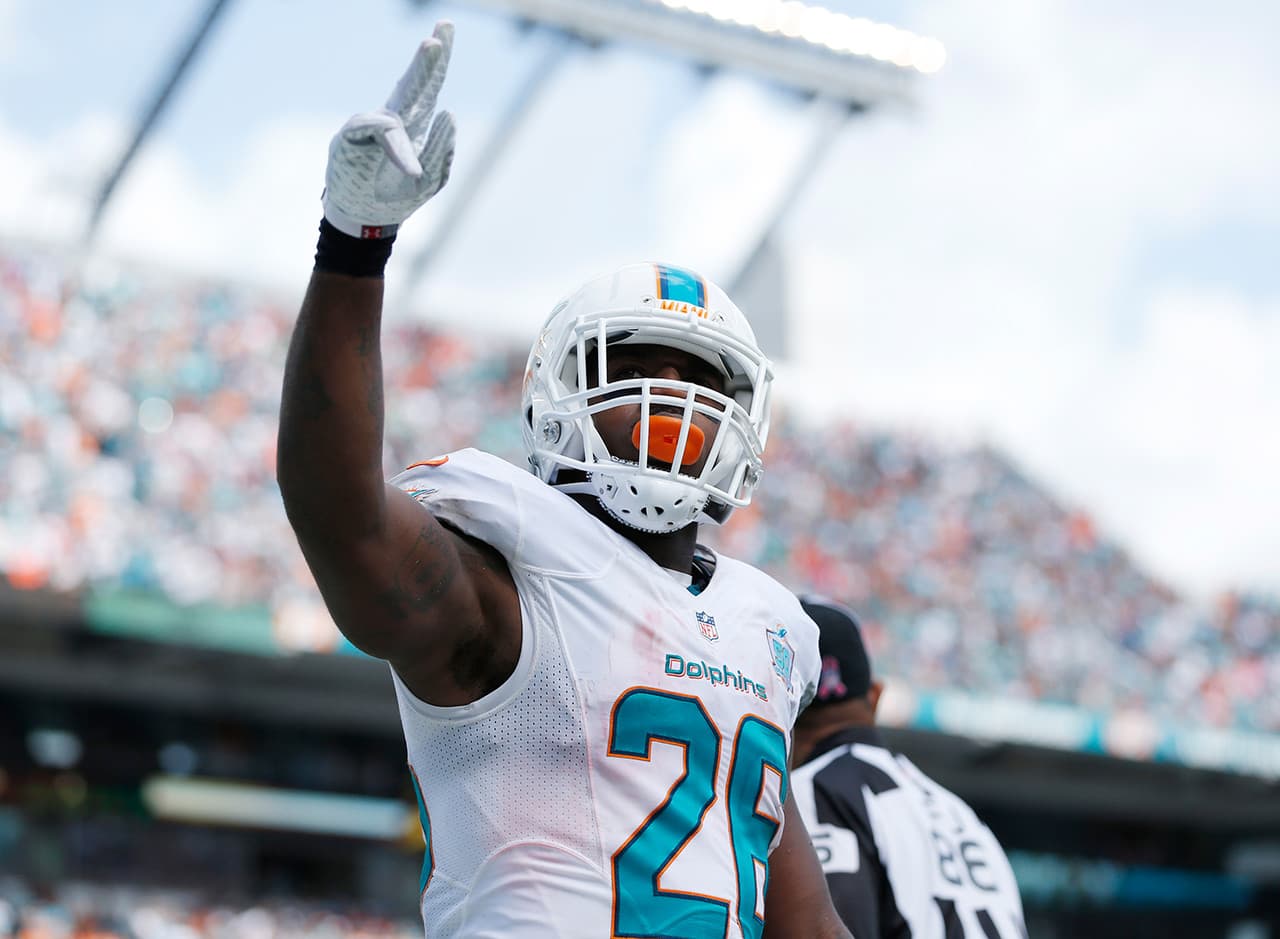 1. Lamar Miller, RB, Miami Dolphins.- 35.6 puntos.