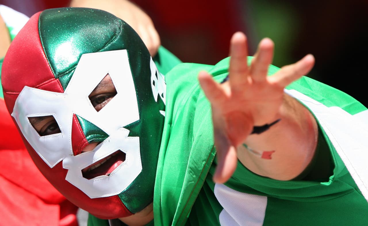 Las máscaras son un atuendo típico en los fanáticos mexicanos en los Mundiales de fútbol, pero en Rusia 2018 fueron prohibidas. Acá algunas de las que han pasado en medio del apoyo de los hinchas.
