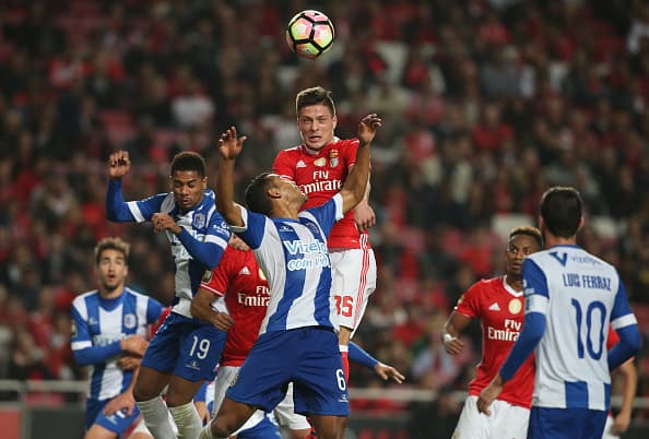 LISBON, PORTUGAL - JANUARY 3: SL Benfica's forward from Serbia Luka Jovic in action during the Primeira Liga match between SL Benfica and FC Vizela at Estadio da Luz on January 3, 2017 in Lisbon, Portugal. (Photo by Gualter Fatia/Getty Images)