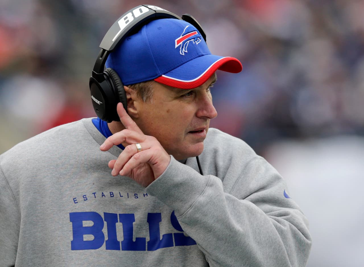 14.- Doug Marrone (Bills 2013-14).- Tras cuatro grandes temporadas en Syracuse, Marrone llegó a cambiar la cultura de trabajo en Buffalo, tras otra temporada de 6-10 en 2013, rompió el ayuno de nueve temporada no ganadoras en Buffalo con récord de 9-7 en 2014, sin embargo, cuando el proceso de veía en ascenso, decidió renunciar en el receso de temporada (AP-NFL).