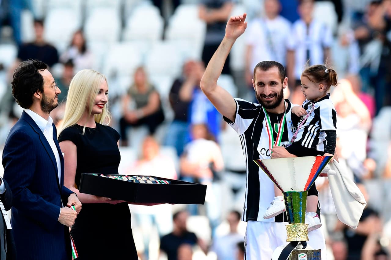 Juventus también le rindió un homenaje a su defensa central Giorgio Chiellini.