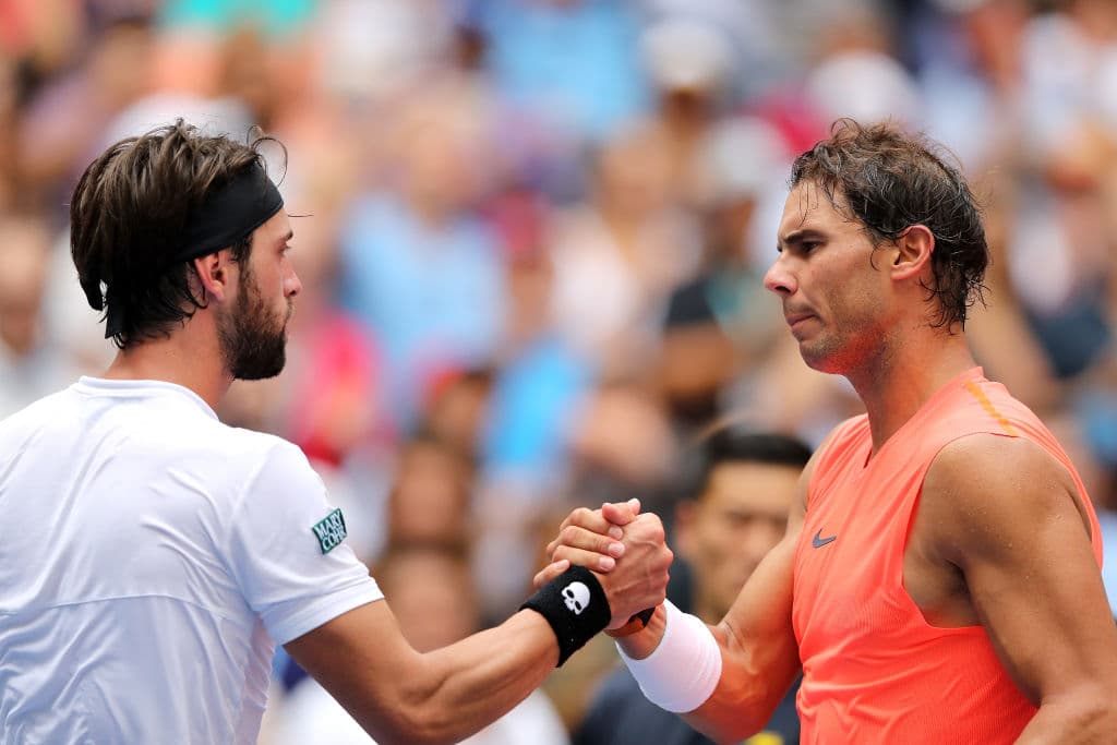 En la ruta se midió al nativo de Georgia Nikoloz Basilashvili, a quien superó en cuatro sets (6-3, 6-3, 6-7 y 6-4). Nadal es el campeón defensor del US Open, lo ganó en 2017.