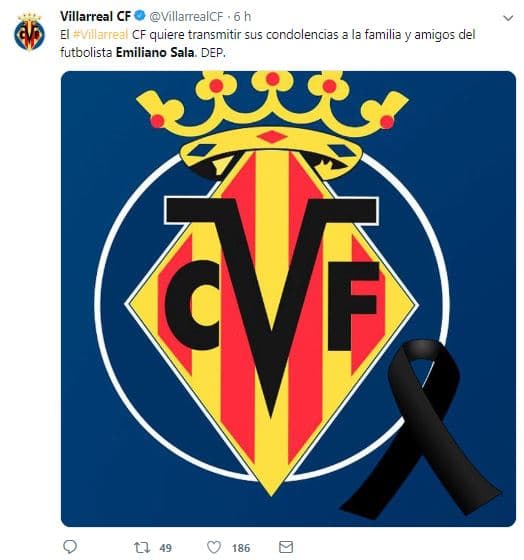 Así fue el mensaje que dejó el Villarreal de España.