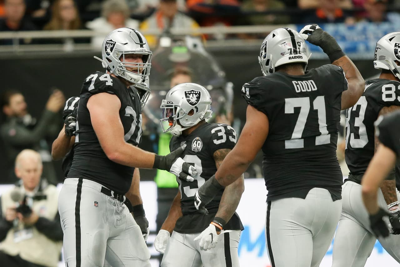 Los Raiders vencieron 24-21 a los Chicago Bears, en el estadio del Tottenham en Londres, y se ponen 3-2 en la temporada.