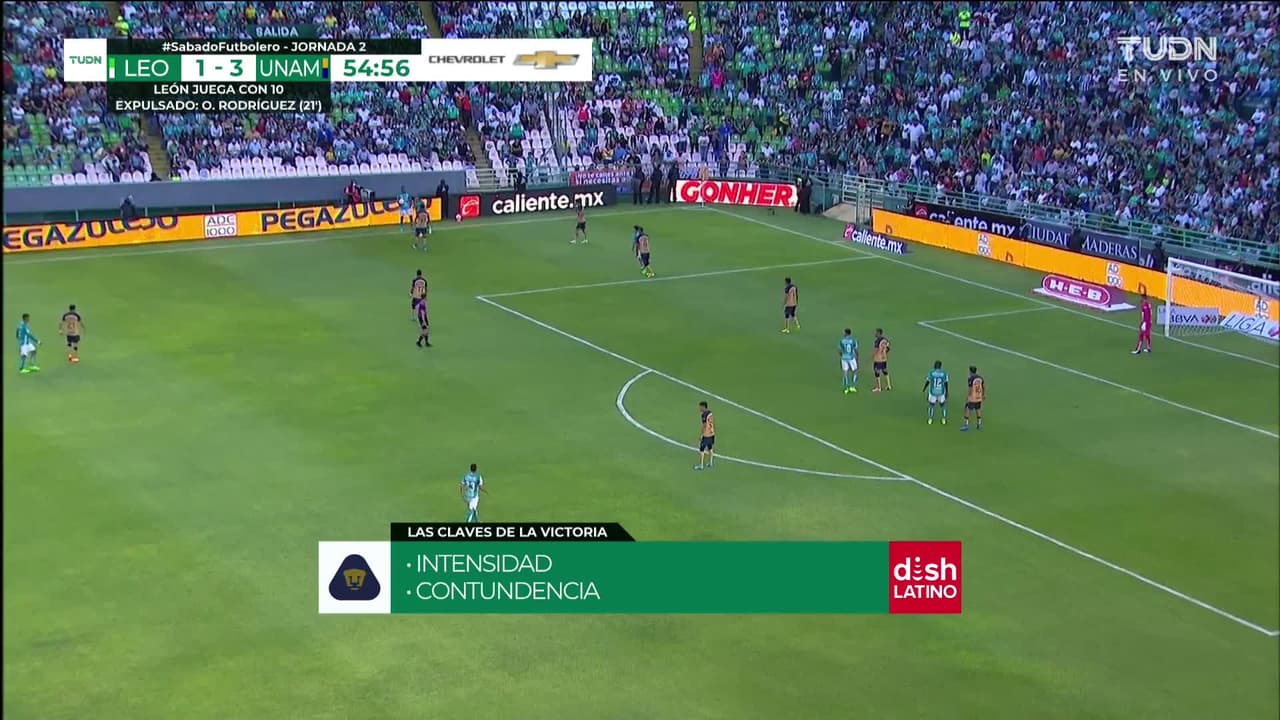 ¡CERCA! Juan Ignacio Dinenno disparó que se estrella en el poste.