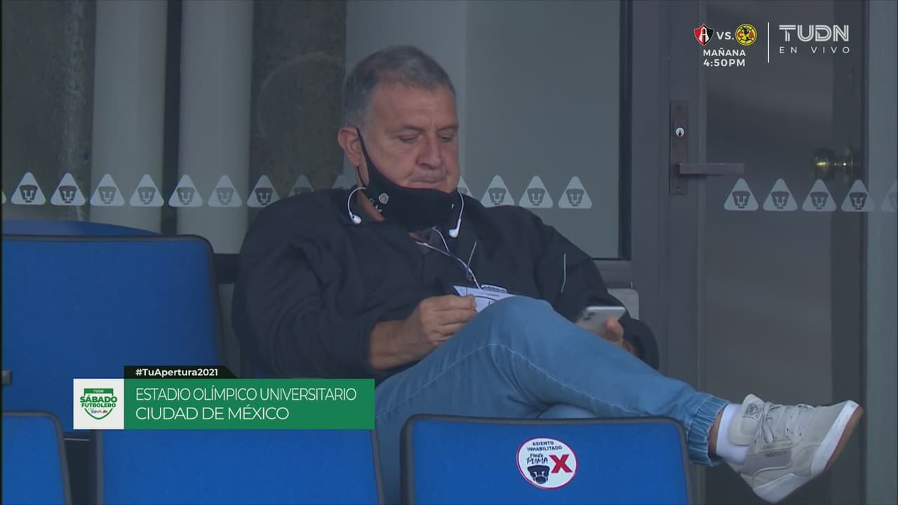 Gerardo Martino presente en el partido de Pumas frente a Querétaro