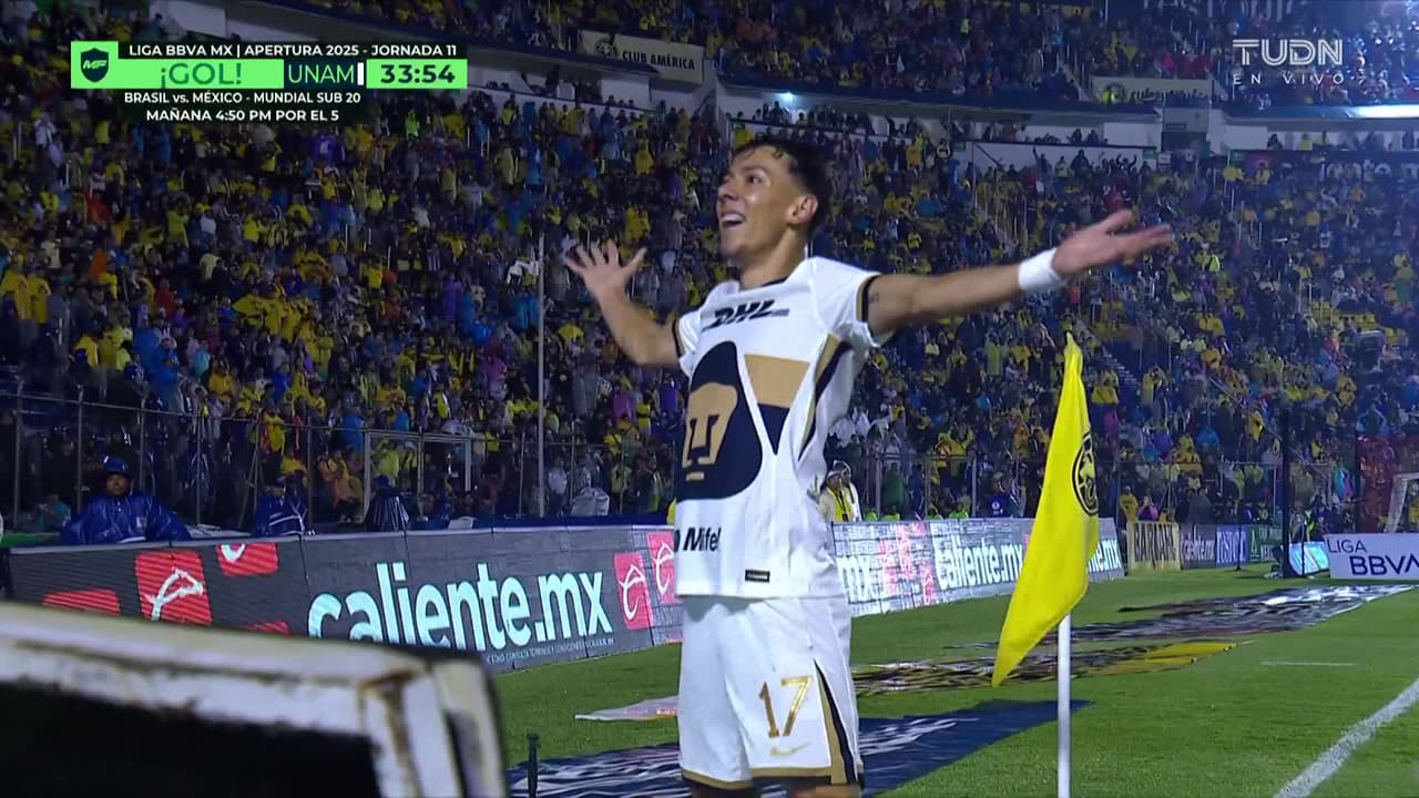 ¡Grosero error de Cáceres termina en golazo de Pumas!