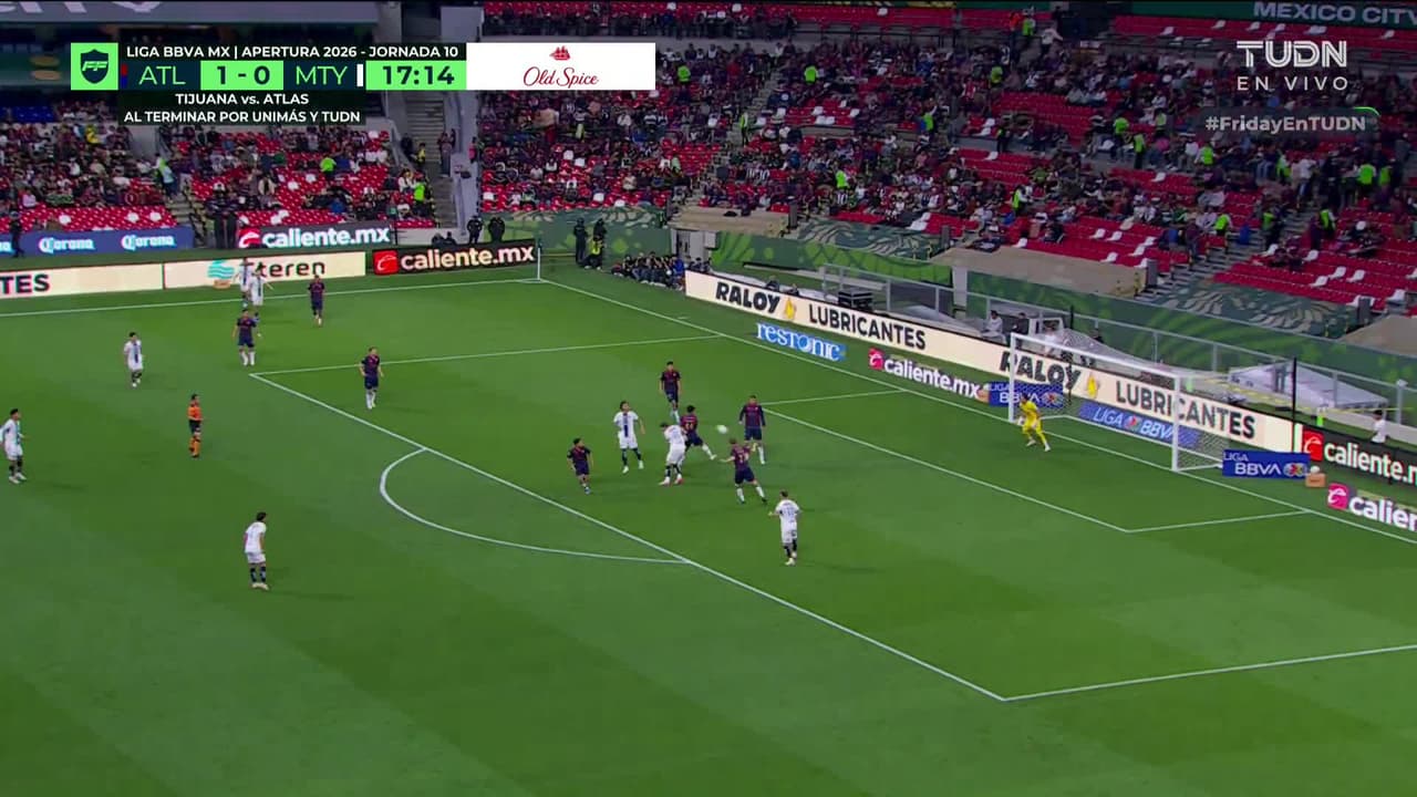 ¡GOL!  anota para Monterrey. Hugo Cuypers