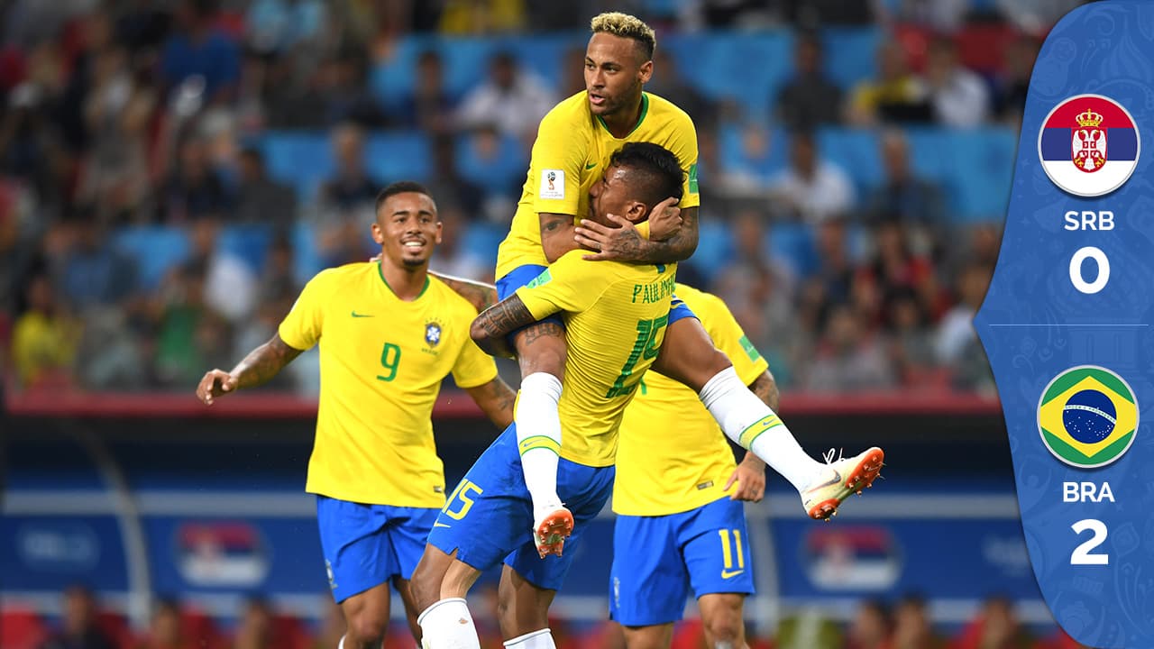 Brasil cumple el pronóstico y vence 2-0 a Serbia para enfrentarse en octavos de final a México