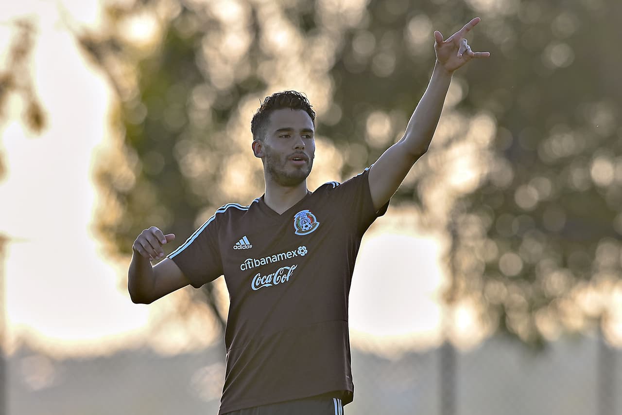 Diego Reyes, jugador del Leganés de la Liga de España, presente en la primera sesión con Martino.