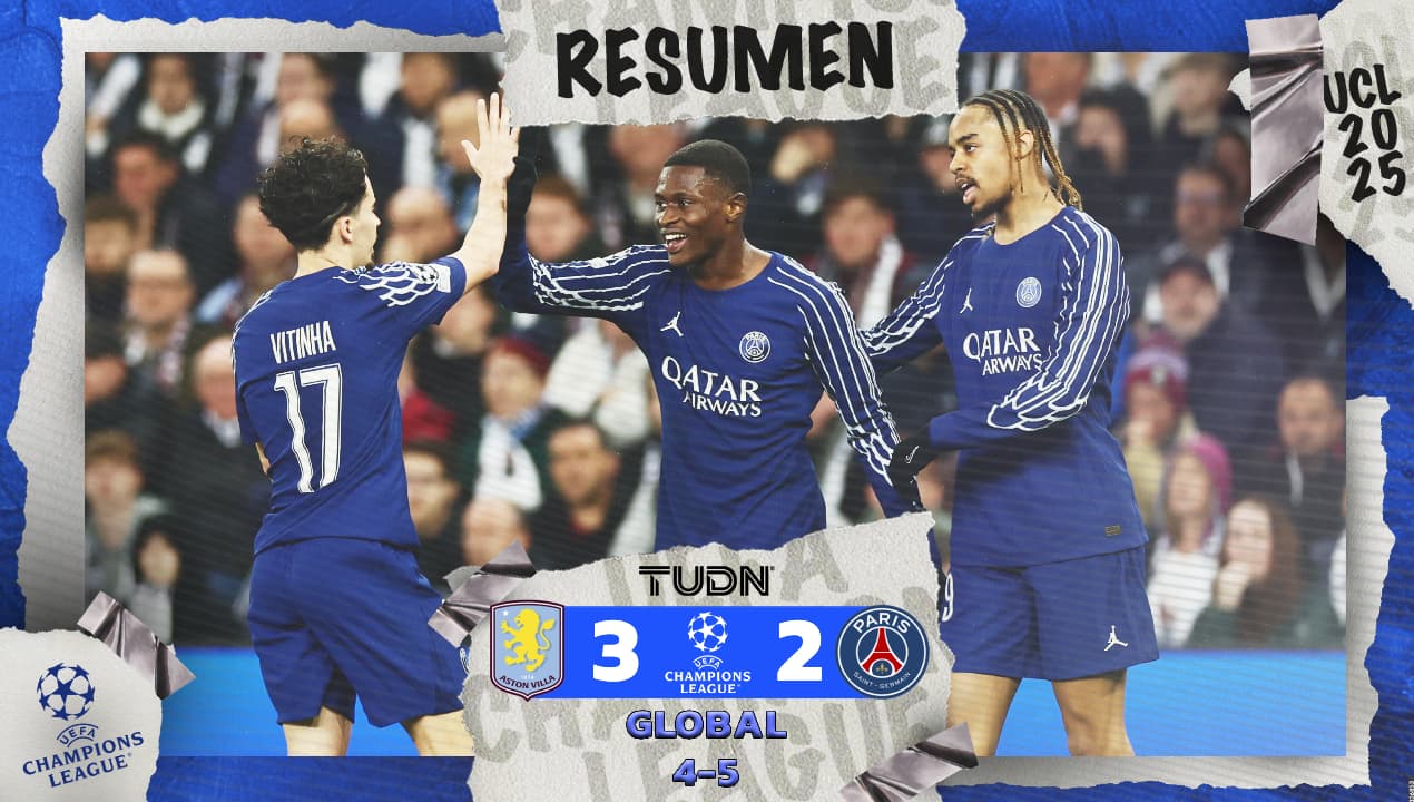 Resumen | Aston Villa queda cerca de la épica ante PSG