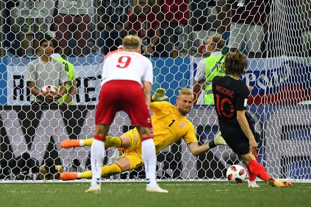 En el segundo tiempo extra, a cinco minutos del final, se marcó un penalti a favor de Croacia. El encargado de cobrarlo era el capitán del equipo balcánico, Luka Modric.