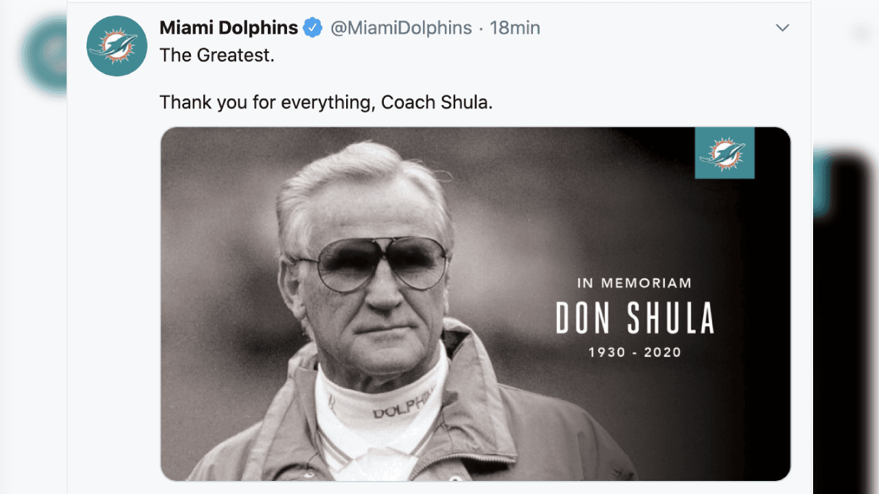 Inesperado fallecimiento de Don Shula conmociona al deporte y así reaccionan en redes sociales.