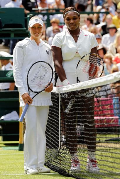 Antes de arrancar la final, la costumbre de retratar a las dos contendientes.