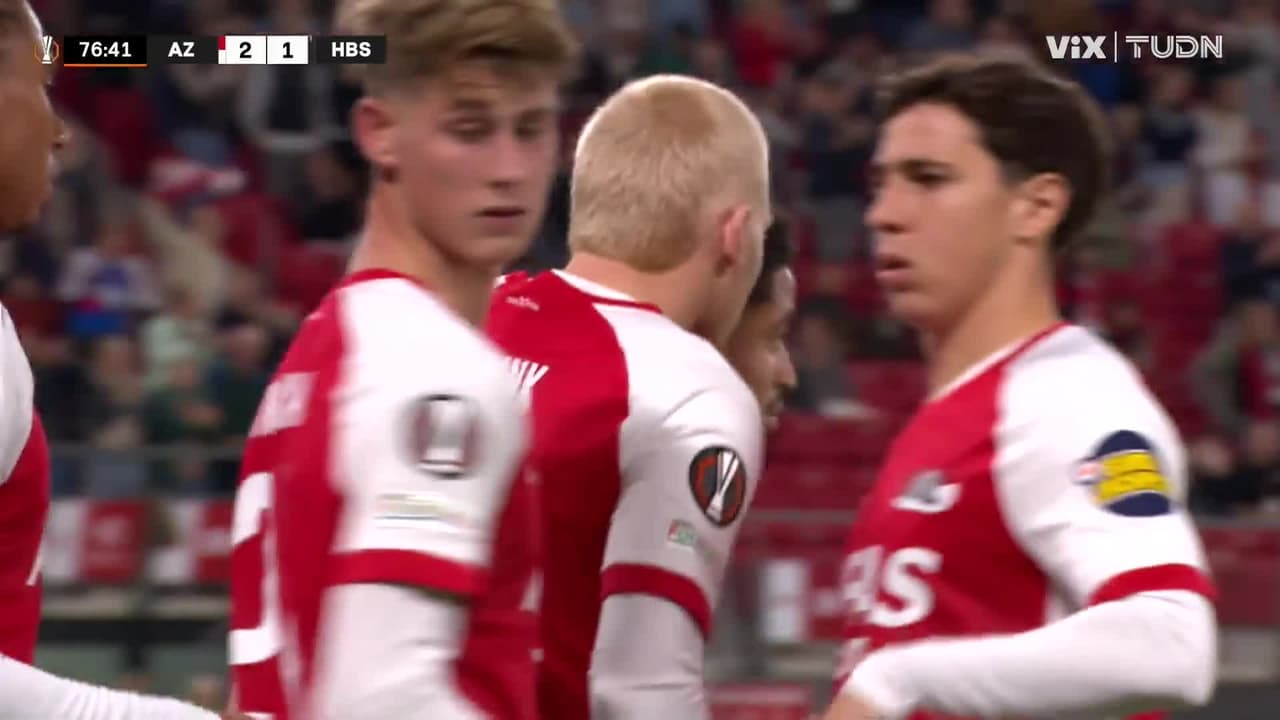 Gol Mexx Meerdink: AZ 2-1 Hapoel Be'er Sheva; Mateo Chávez entra al juego